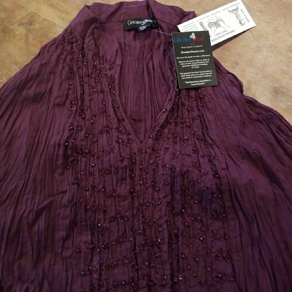 Indian Tunic with embroidery and beads BNWT